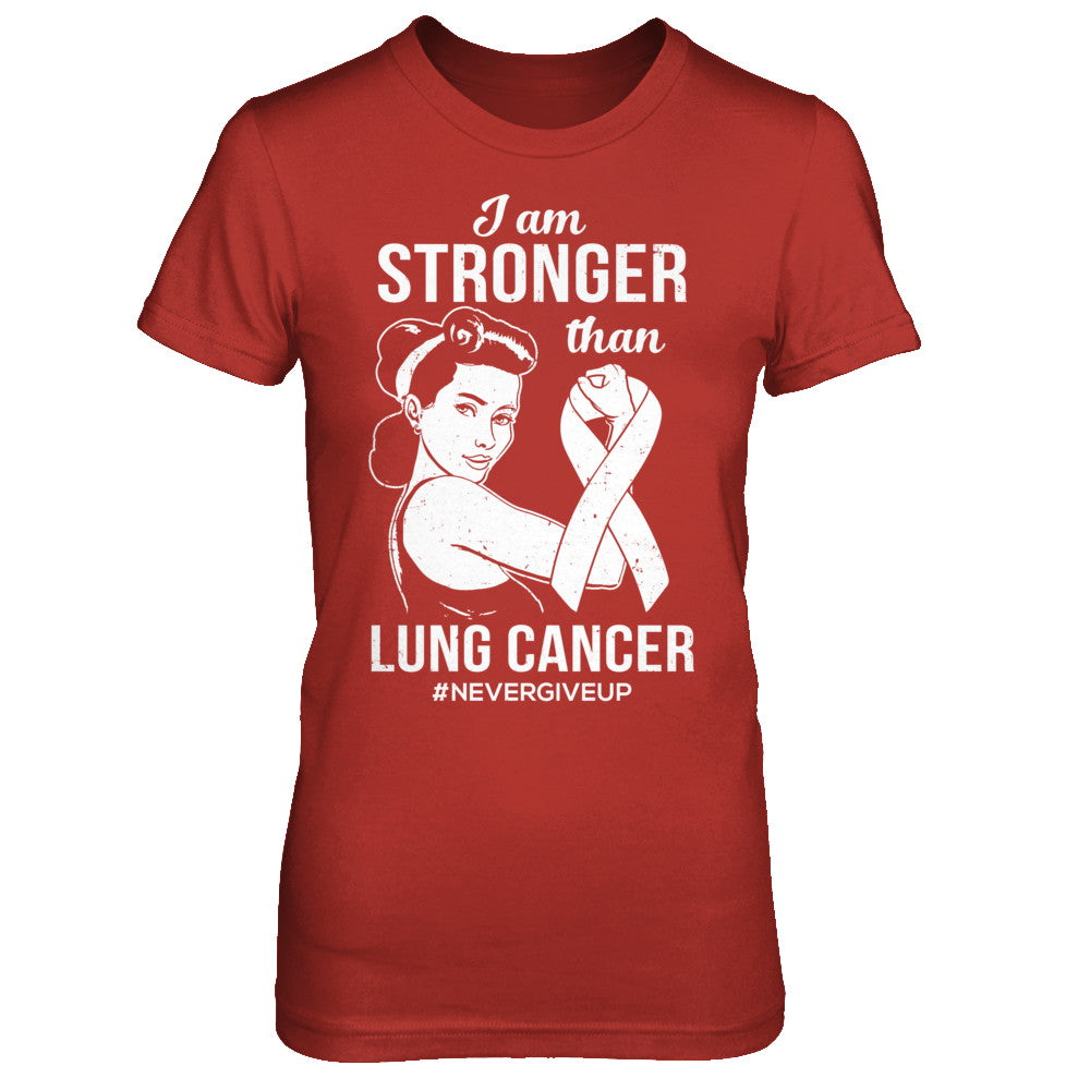 I Am Stronger Than Lung Cancer Awareness Support T-Shirt & Hoodie | Teecentury.com