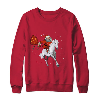 Horse Christmas Santa Rider T-Shirt & Sweatshirt | Teecentury.com