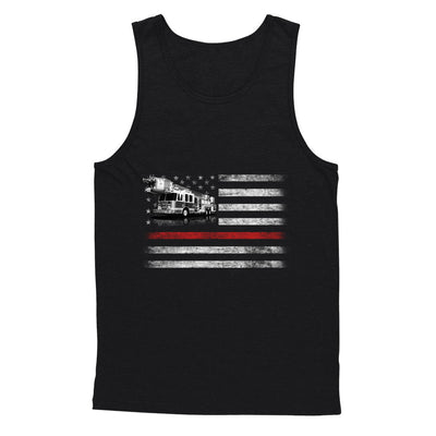 Patriotic Fireman American Flag Thin Red Line Firefighter T-Shirt & Hoodie | Teecentury.com