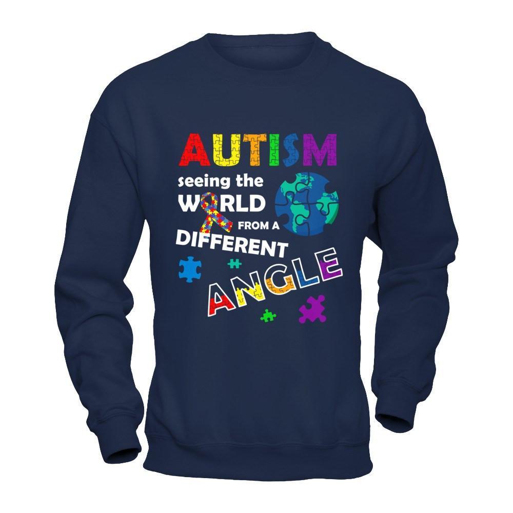 Autism Seeing The World Differently Angel T-Shirt & Hoodie | Teecentury.com