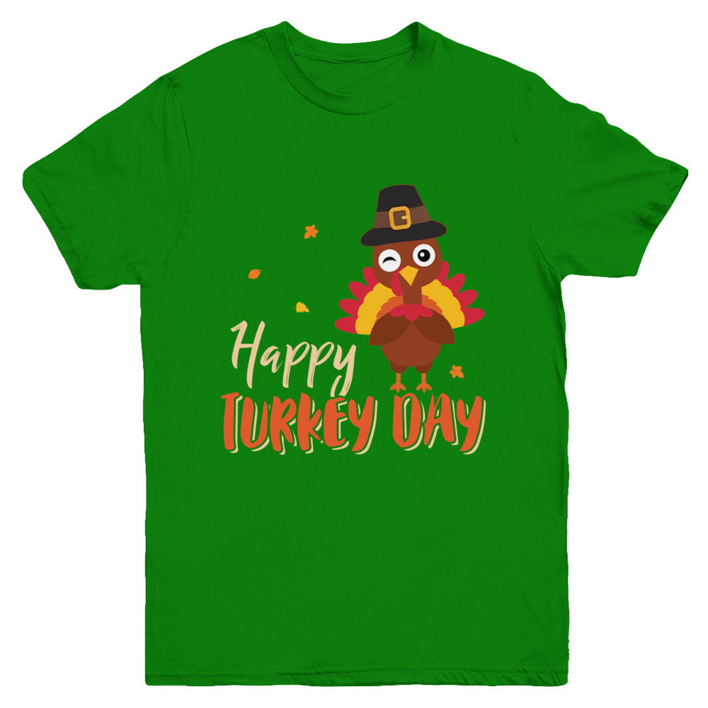 Happy Turkey Day Funny Thanksgiving Gift Youth Youth Shirt | Teecentury.com