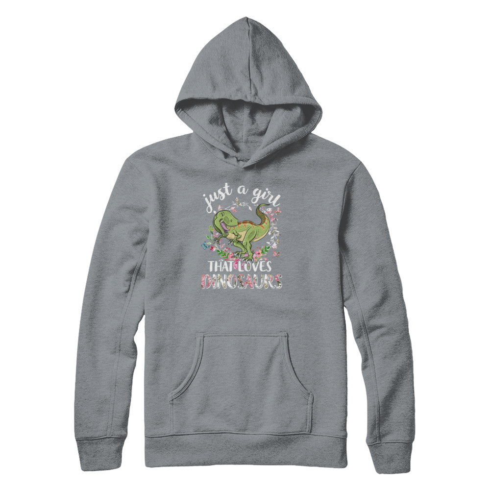 Saurus Just A Girl That Loves Dinosaurs T-Rex Gift T-Shirt & Tank Top | Teecentury.com