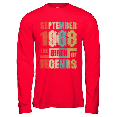 Vintage Retro September 1968 Birth Of Legends 54th Birthday T-Shirt & Hoodie | Teecentury.com