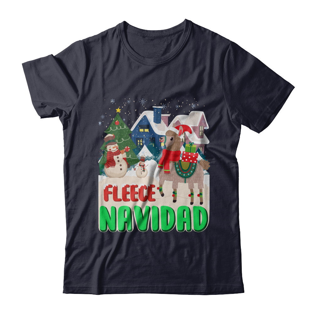 Fleece Navidad Llama Christmas Gifts Spanish T-Shirt & Sweatshirt | Teecentury.com