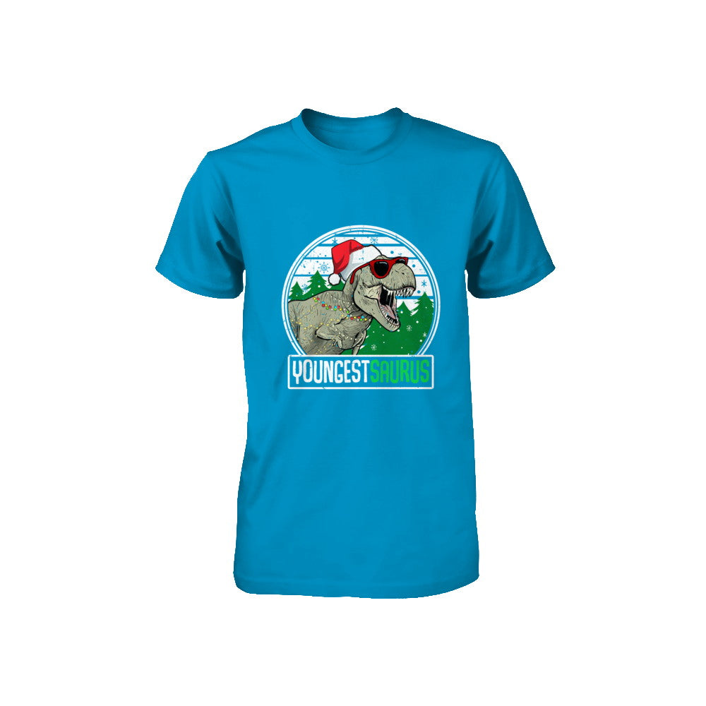 Youngestsaurus Youngest Dinosaur T-Rex Family Christmas Youth Youth Shirt | Teecentury.com