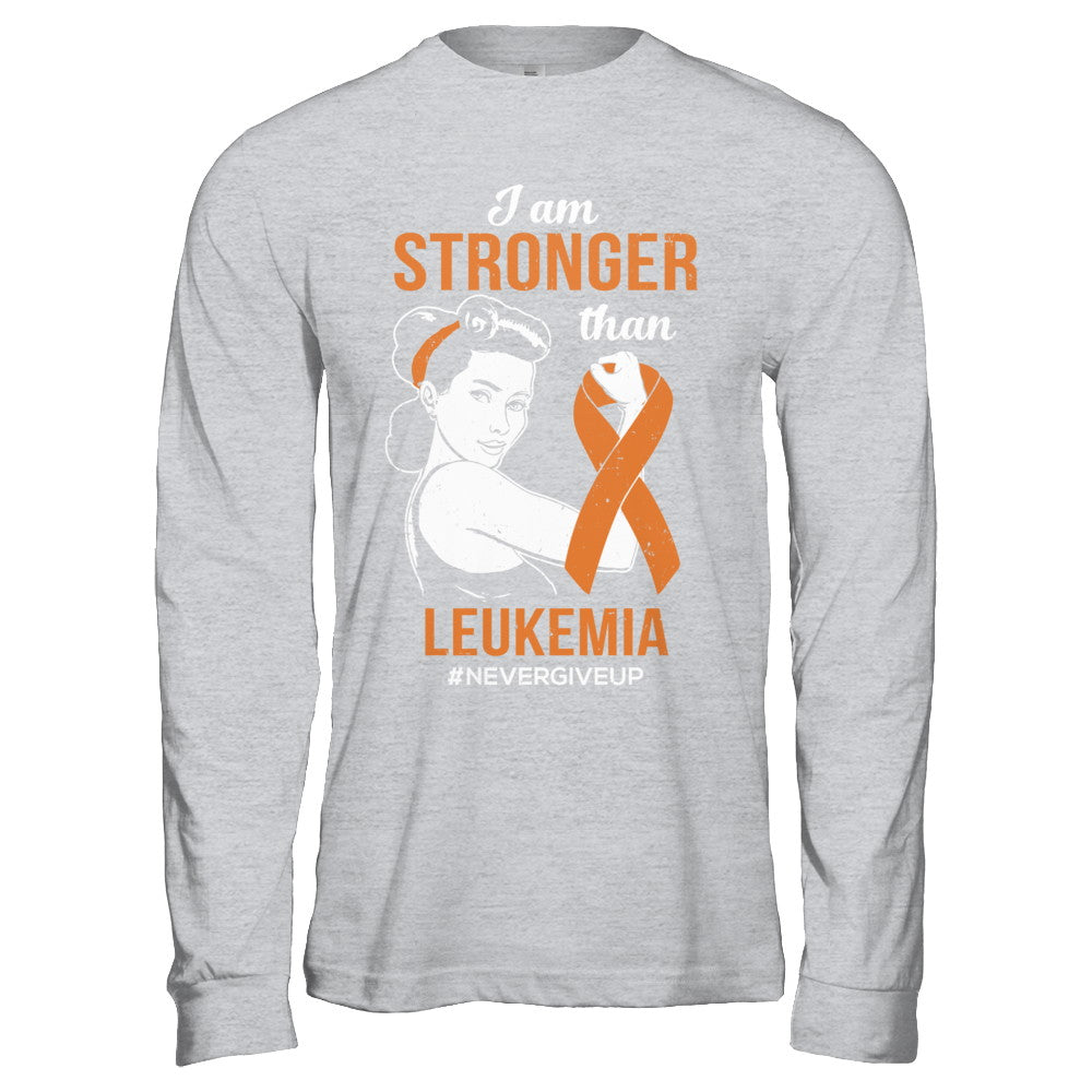 I Am Stronger Than Leukemia Awareness Support T-Shirt & Hoodie | Teecentury.com