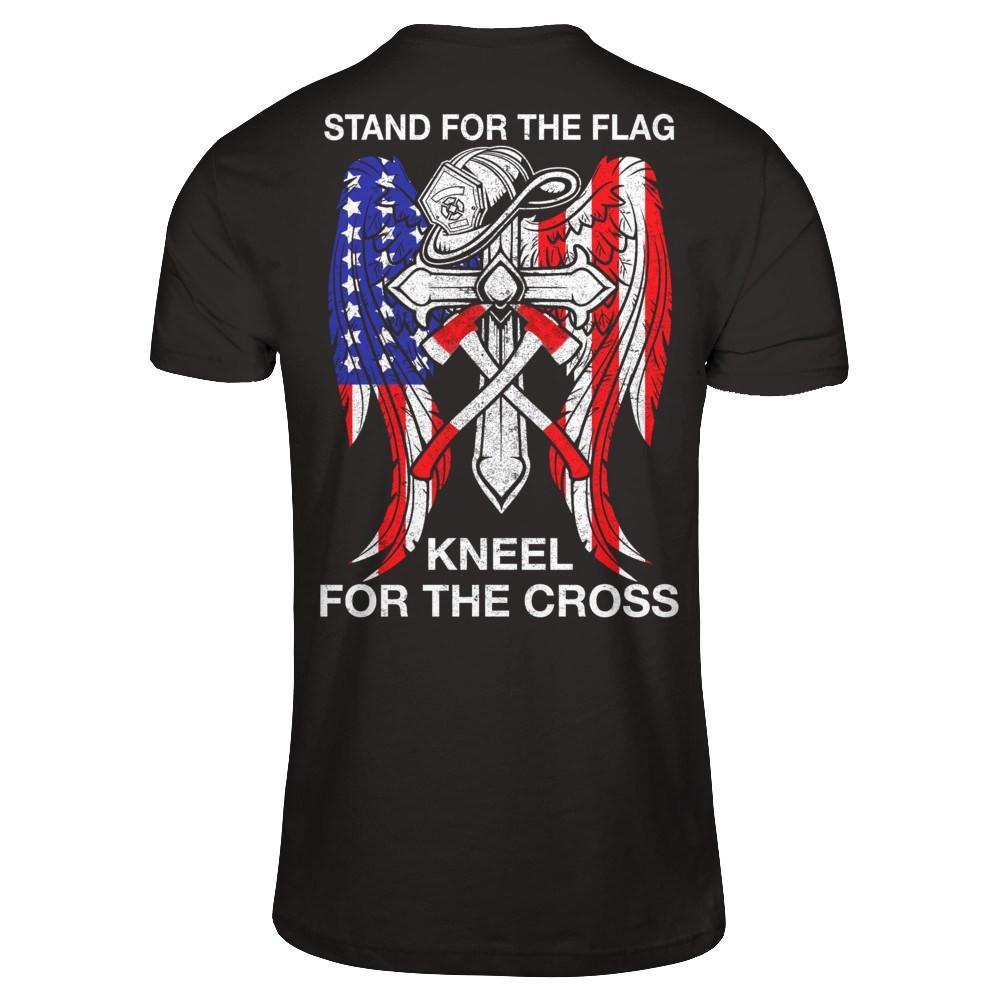 Firefighter Stand For The Flag Kneel For The Cross T-Shirt & Hoodie | Teecentury.com