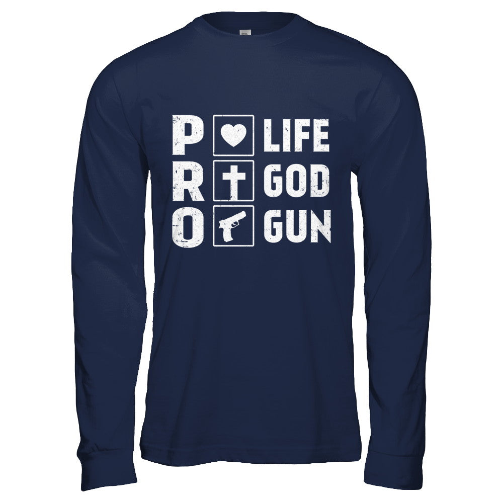 Pro Life Pro God Pro Gun America T-Shirt & Hoodie | Teecentury.com