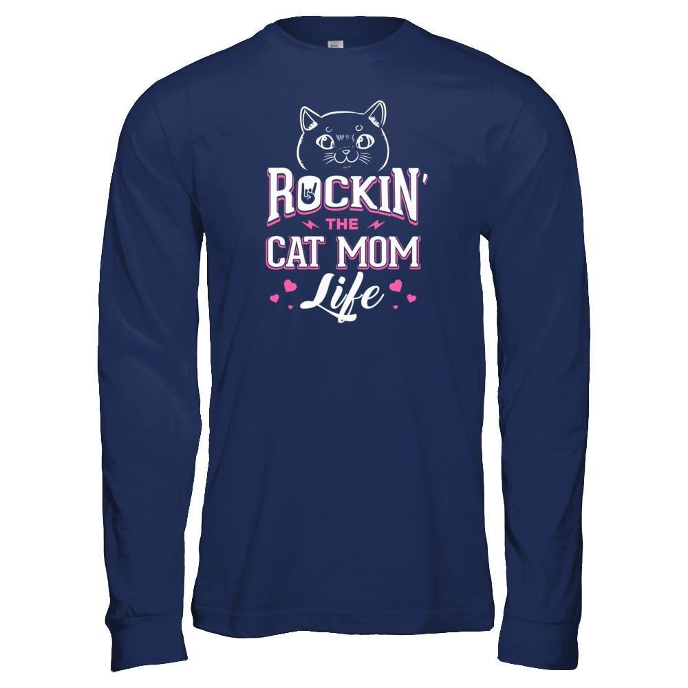 Rocking The Cat Mom Life T-Shirt & Tank Top | Teecentury.com