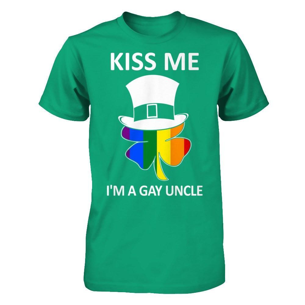 Kiss Me I'm A Gay Uncle Lgbt St Patrick's Day T-Shirt & Hoodie | Teecentury.com