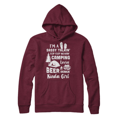 Sassy Talking Flip-Flop Camping Beer Kinda Girl T-Shirt & Hoodie | Teecentury.com