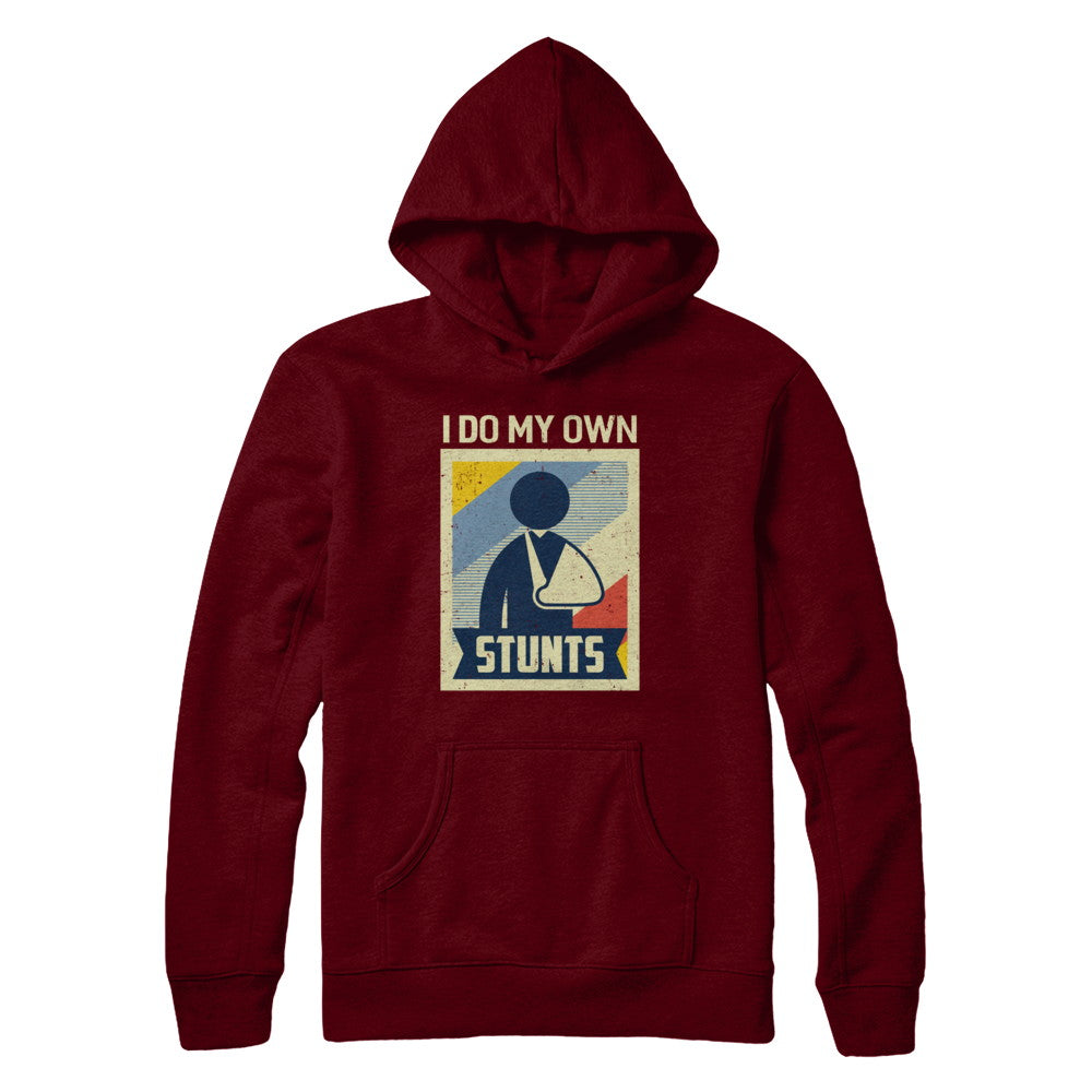 Vintage Retro I Do My Own Stunts Broken Arm T-Shirt & Hoodie | Teecentury.com