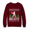 Christmas Believe Bigfoot Ugly Xmas Sweater T-Shirt & Sweatshirt | Teecentury.com