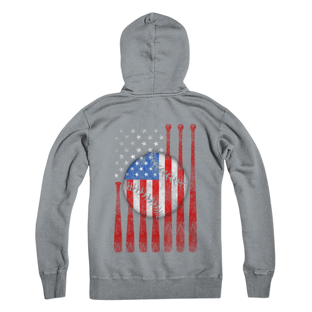 American Flag Vintage Baseball T-Shirt & Hoodie | Teecentury.com