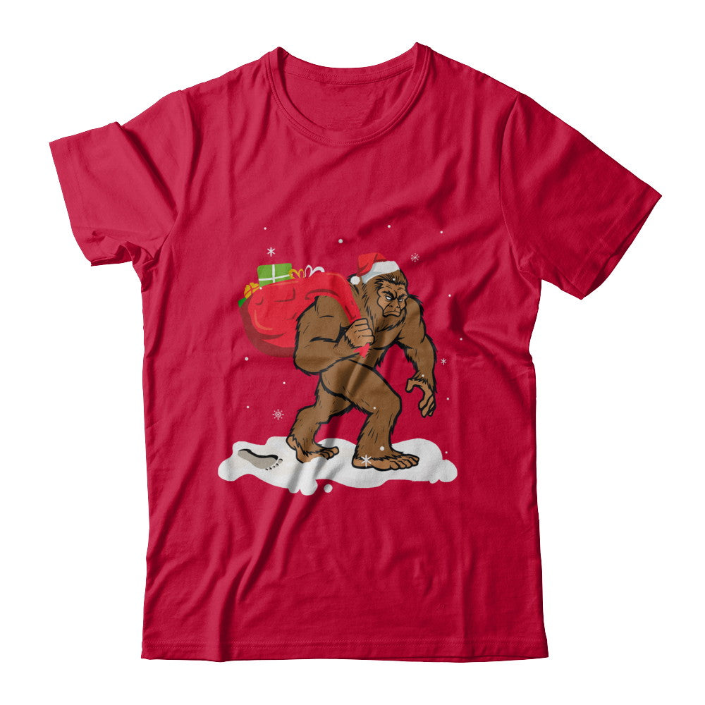 Bigfoot Santa Christmas Boys Men Sasquatch Xmas Gift T-Shirt & Sweatshirt | Teecentury.com