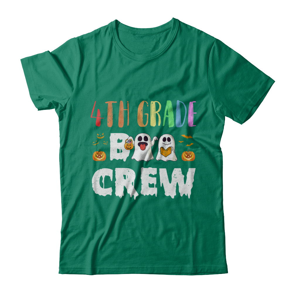 Cute Boo Crew 4th Grade Teacher Halloween T-Shirt & Hoodie | Teecentury.com