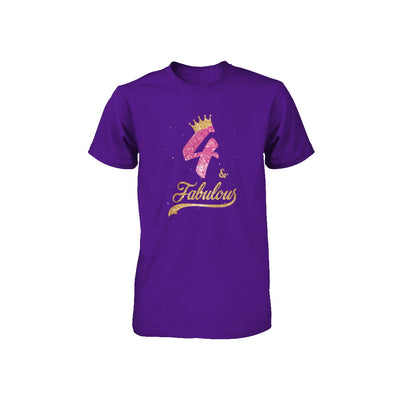 4Th And Fabulous Four Birthday Youth Youth Shirt | Teecentury.com