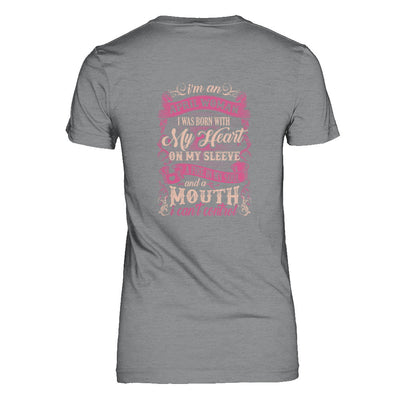 I Am An April Woman I Was Born With My Heart On My Sleeve T-Shirt & Tank Top | Teecentury.com