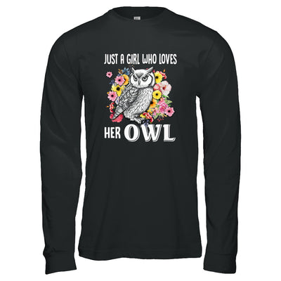 Just A Girl Who Loves Her Owl T-Shirt & Tank Top | Teecentury.com