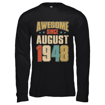Vintage Retro Awesome Since August 1948 74th Birthday T-Shirt & Hoodie | Teecentury.com
