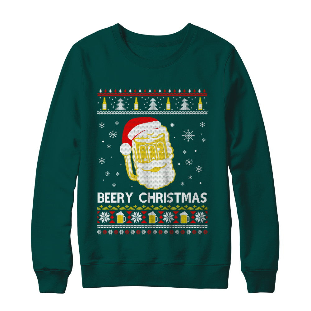 Beery Christmas Ugly Christmas Sweater Christmas Beer T-Shirt & Sweatshirt | Teecentury.com