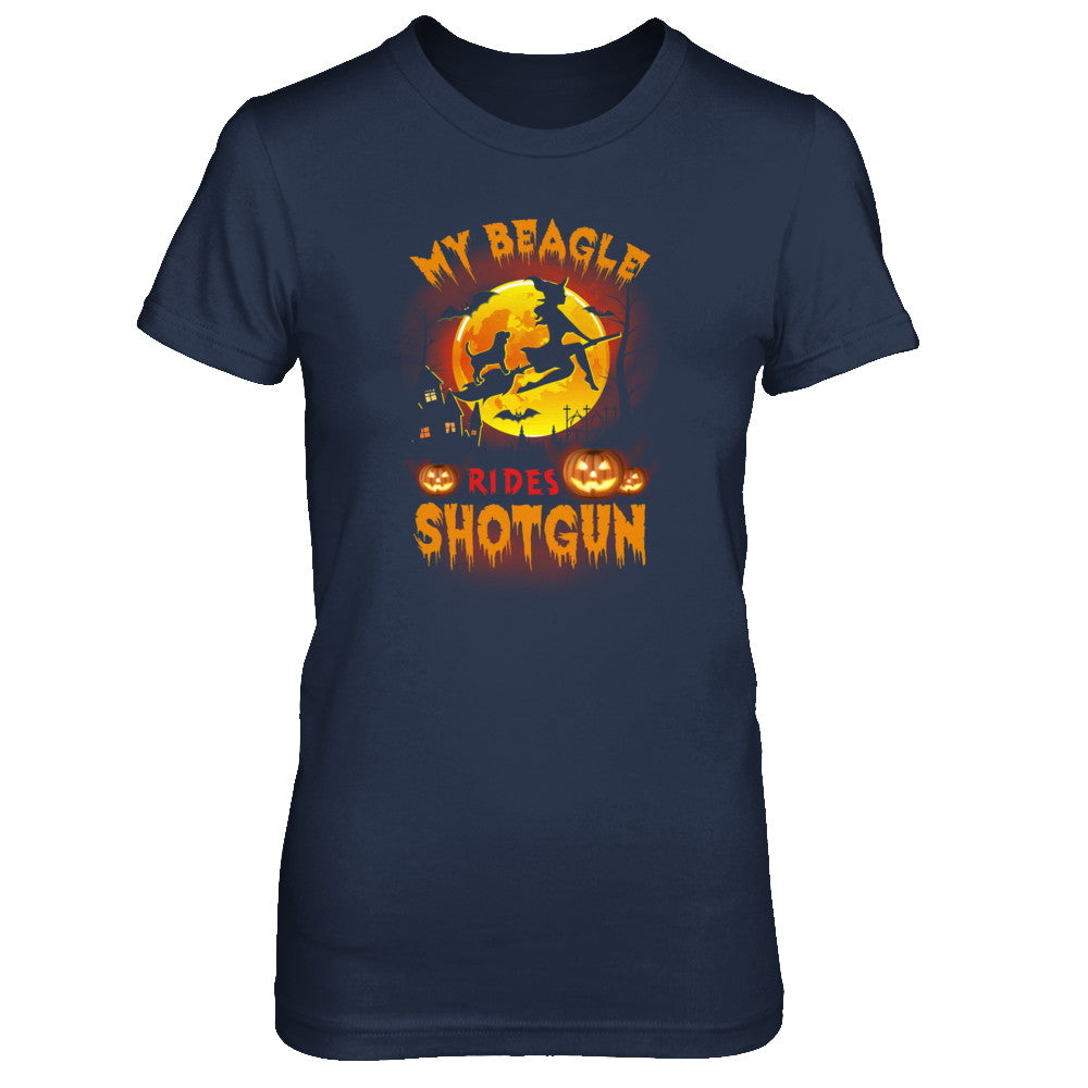 My Beagle Rides Shotgun Halloween Dog T-Shirt & Tank Top | Teecentury.com