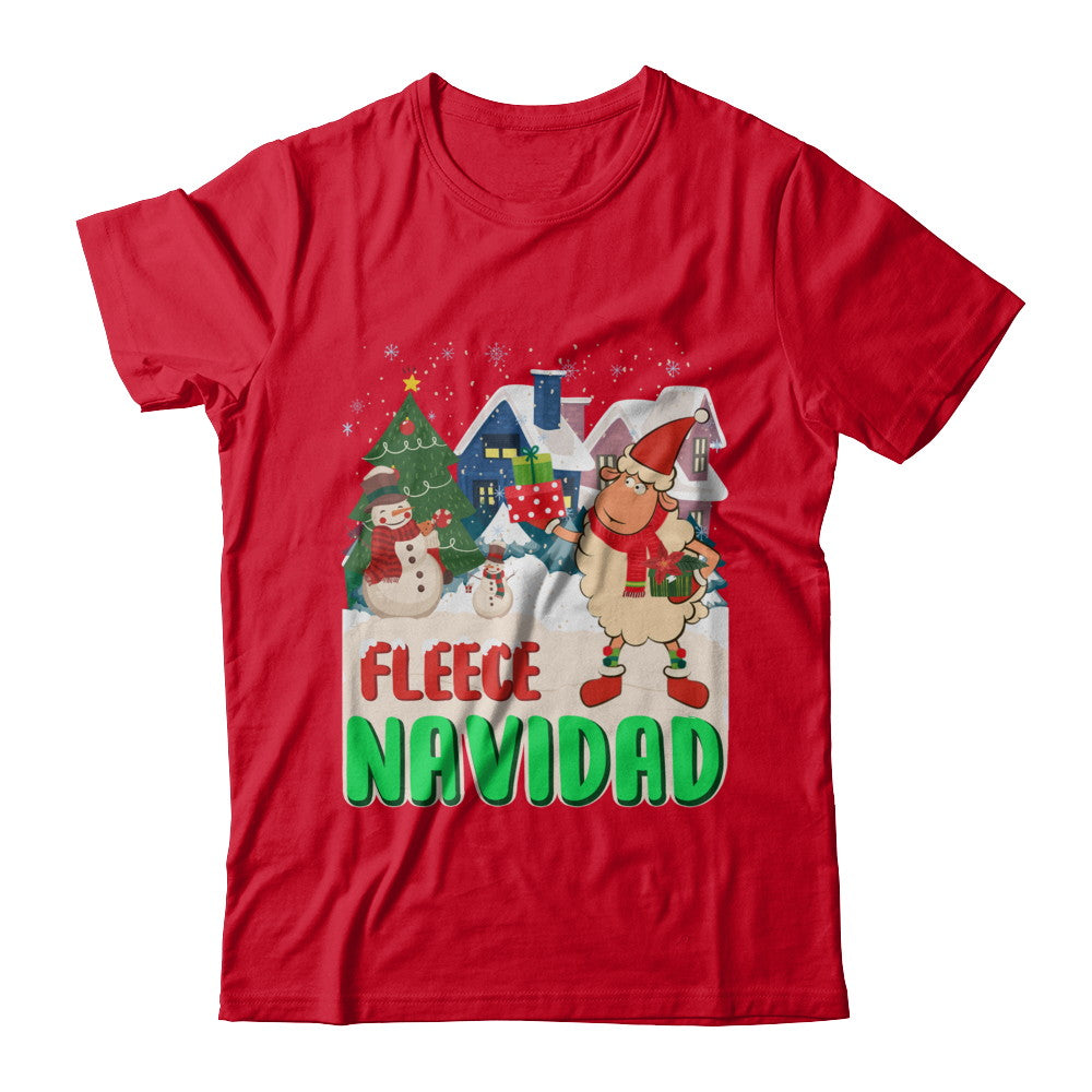Fleece Navidad Sheep Lamb Christmas Gifts Spanish T-Shirt & Sweatshirt | Teecentury.com