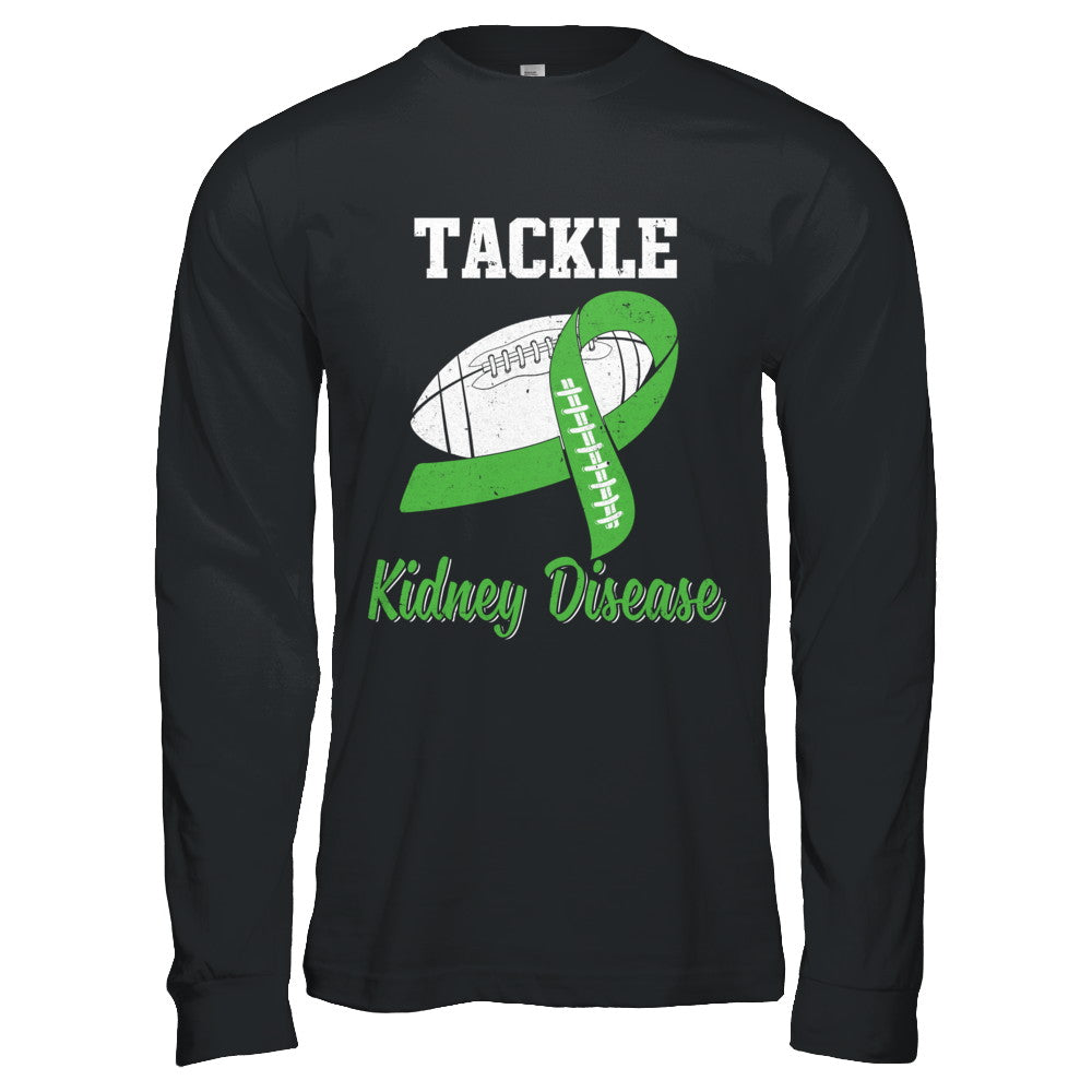 Football Survivor Tackle Green Kidney Disease Awareness T-Shirt & Hoodie | Teecentury.com