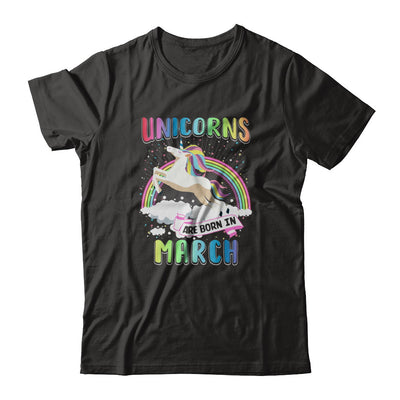 Unicorns Are Born In March Colorful Fun Birthday T-Shirt & Tank Top | Teecentury.com