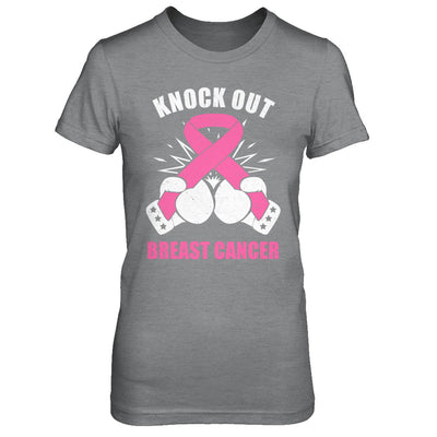 Boxing Knock Out Breast Cancer Awareness Support T-Shirt & Hoodie | Teecentury.com