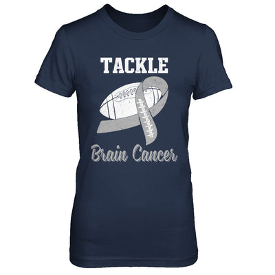 Football Survivor Tackle Gray Brain Cancer Awareness T-Shirt & Hoodie | Teecentury.com