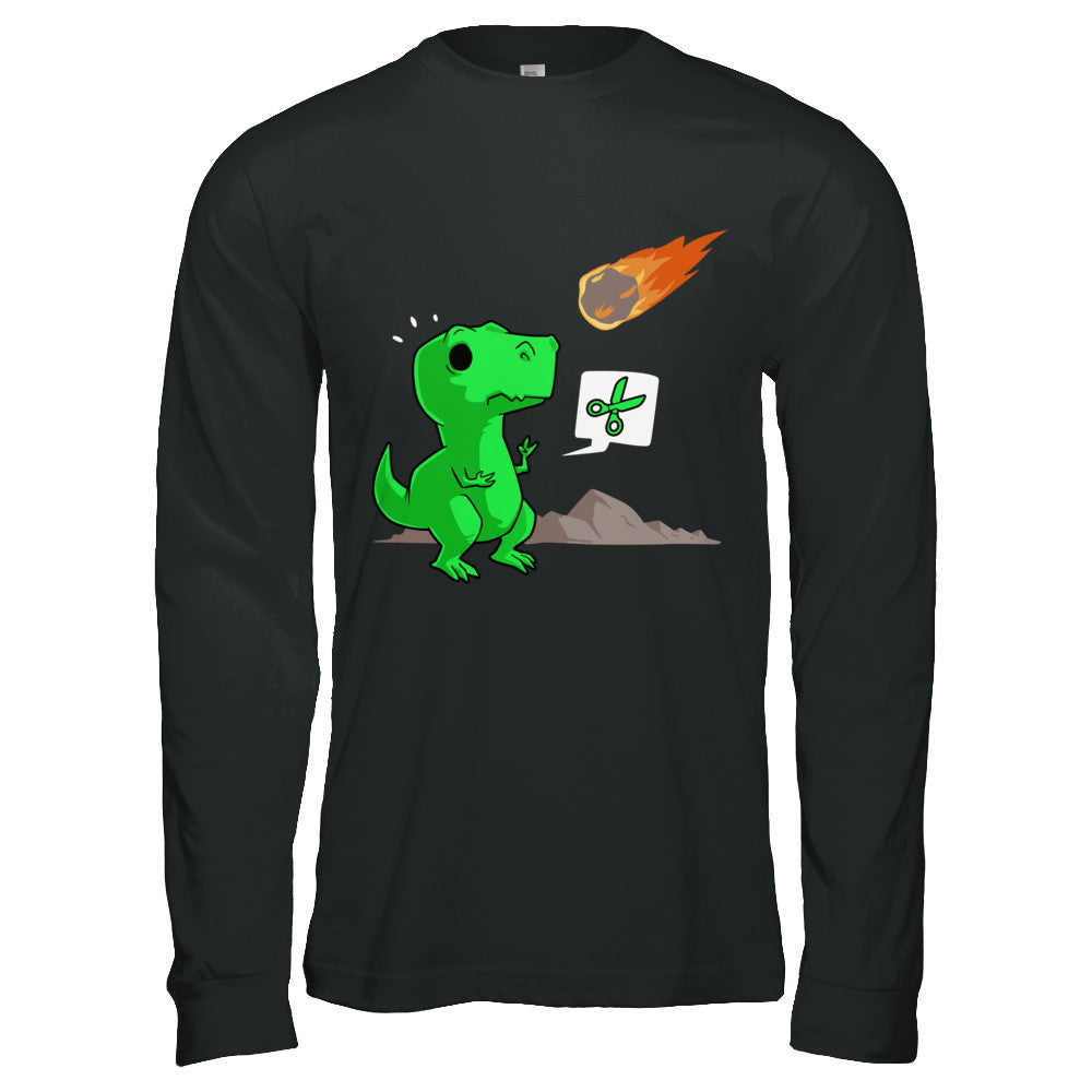 Rock Paper Scissors Funny Dinosaur T-Shirt & Hoodie | Teecentury.com