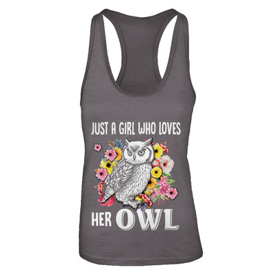 Just A Girl Who Loves Her Owl T-Shirt & Tank Top | Teecentury.com