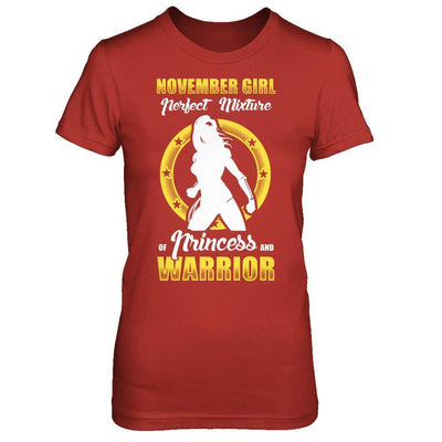November Girl Perfect Mixture Of Princess And Warrior T-Shirt & Hoodie | Teecentury.com