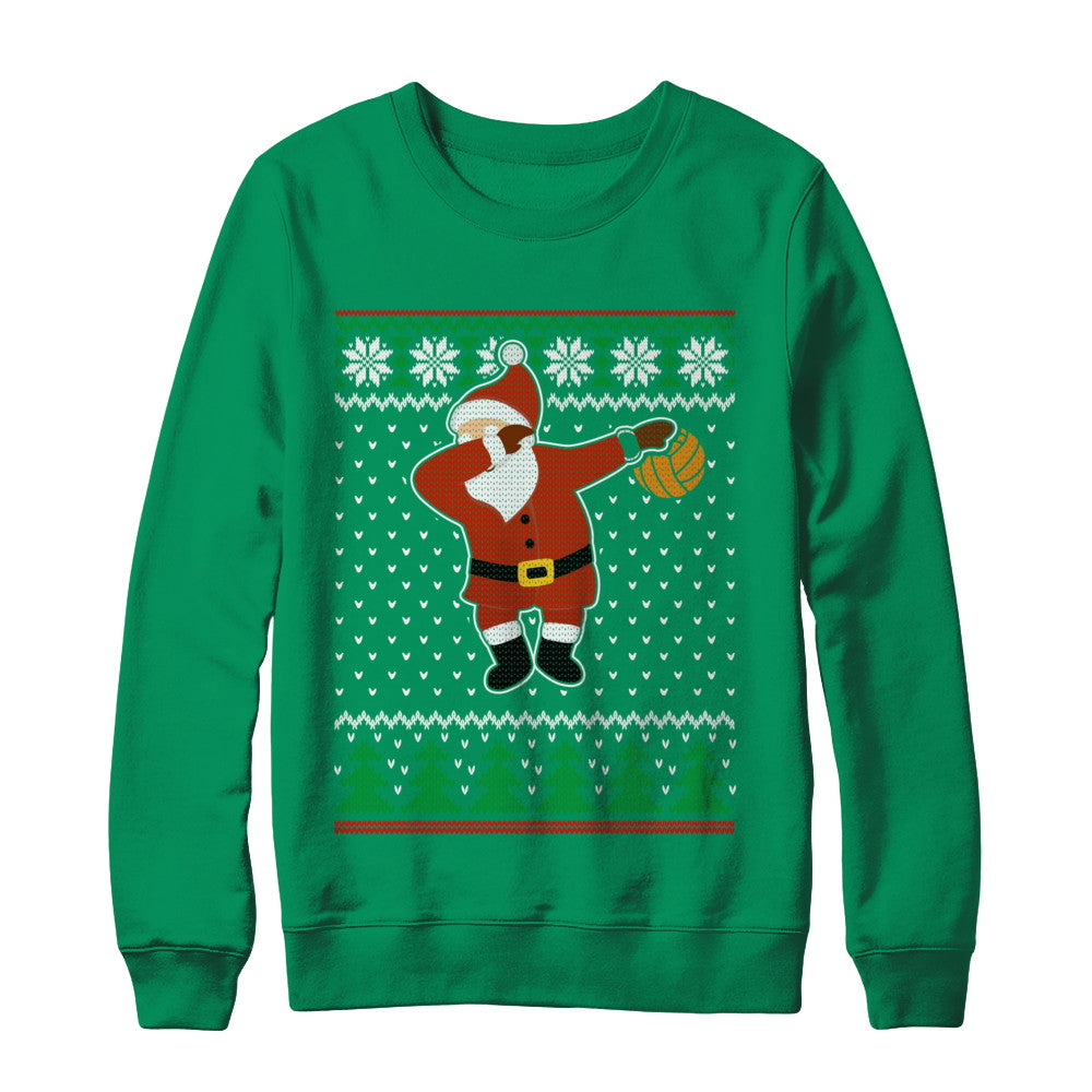 Dabbing Santa Volleyball Ugly Sweater Christmas T-Shirt & Sweatshirt | Teecentury.com
