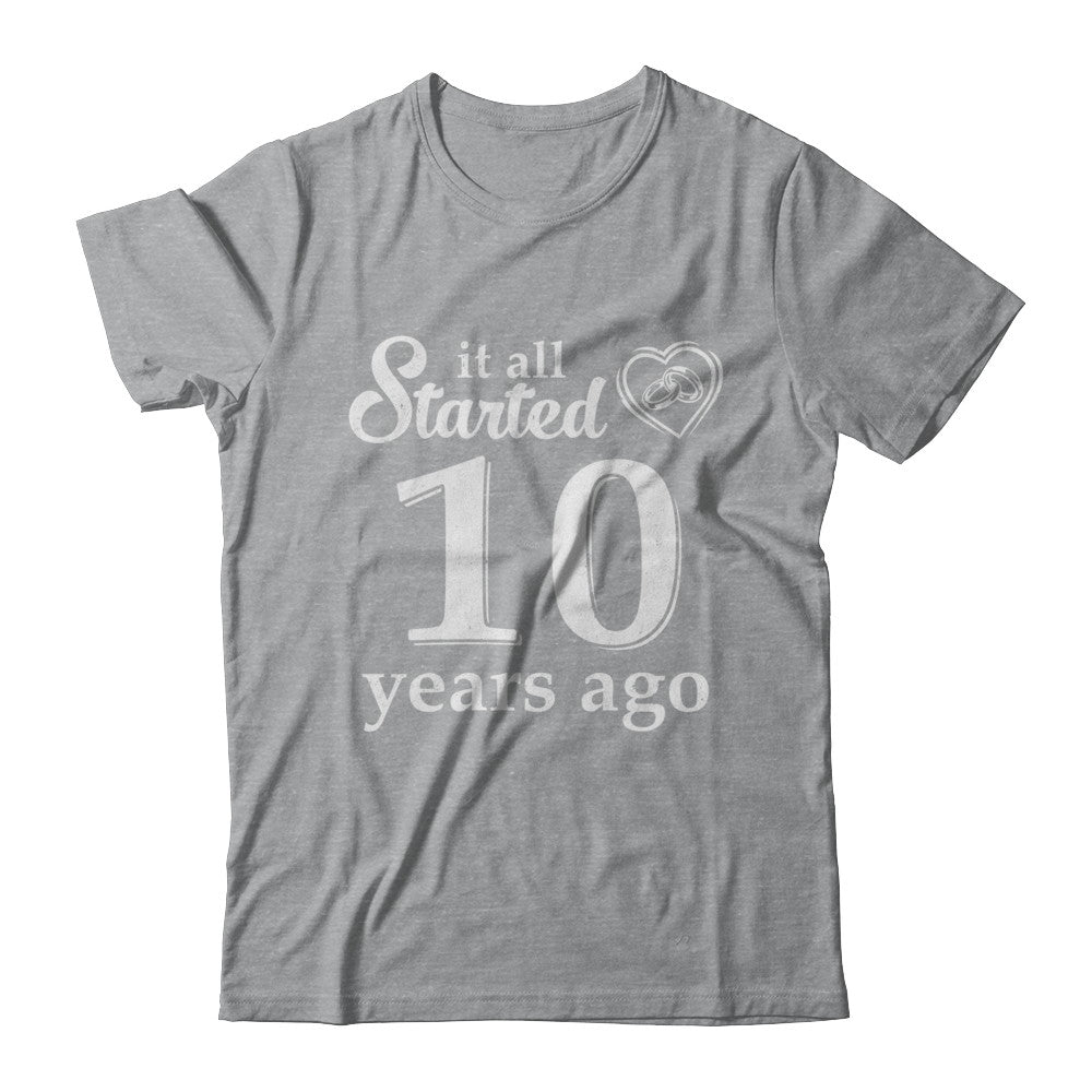 10Th Wedding Anniversary Married Couples 2012 Husband Wife T-Shirt & Hoodie | Teecentury.com