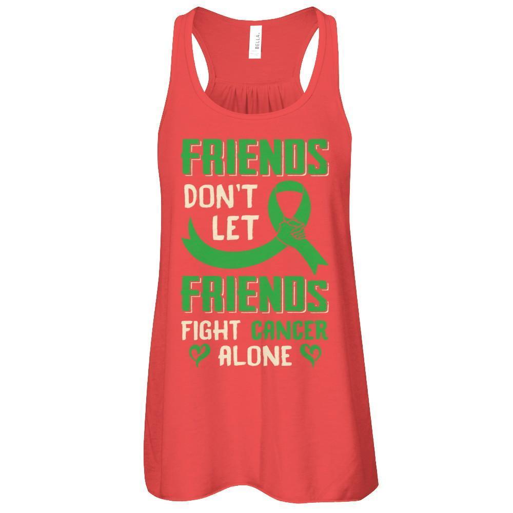 Friends Don't Let Friends Fight Cancer Alone Green Awareness T-Shirt & Tank Top | Teecentury.com