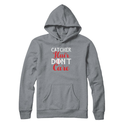 Catcher Hair Don't Care Baseball T-Shirt & Tank Top | Teecentury.com