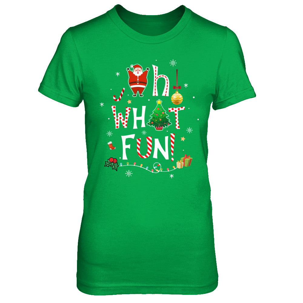 Oh What Fun Christmas Tree Funny Xmas T-Shirt & Sweatshirt | Teecentury.com