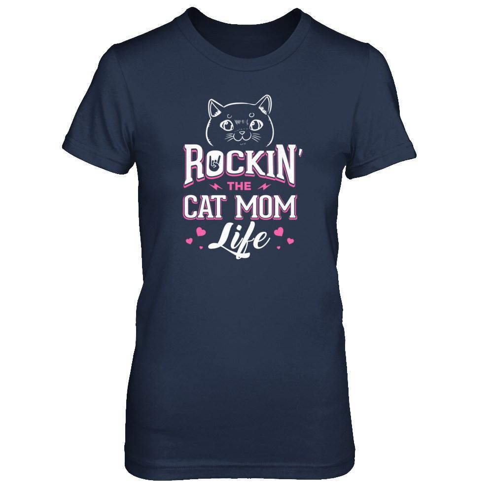 Rocking The Cat Mom Life T-Shirt & Tank Top | Teecentury.com