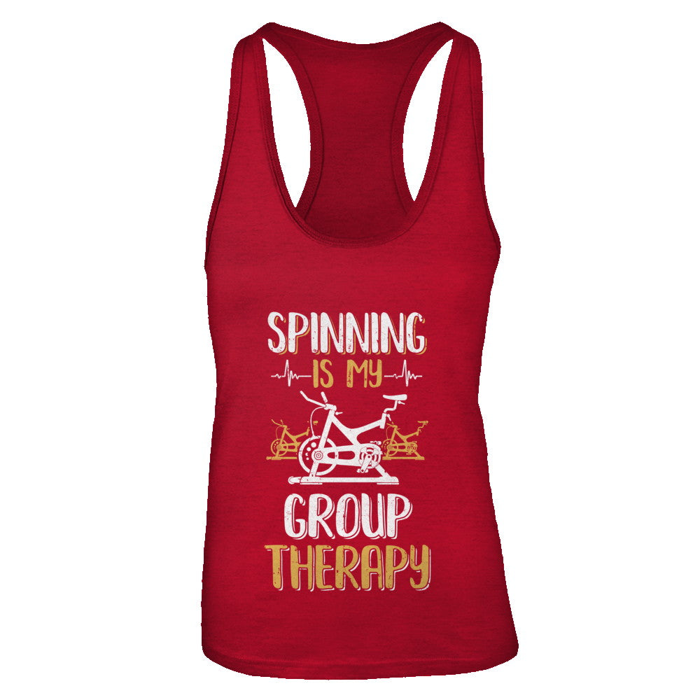 Fitness Gym Mom Spinning Is My Group Therapy T-Shirt & Tank Top | Teecentury.com