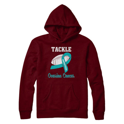 Football Survivor Tackle Teal Ovarian Cancer Awareness T-Shirt & Hoodie | Teecentury.com