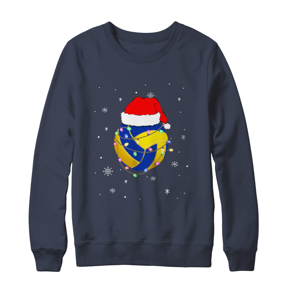 Santa Hat Volleyball Christmas Gifts T-Shirt & Sweatshirt | Teecentury.com