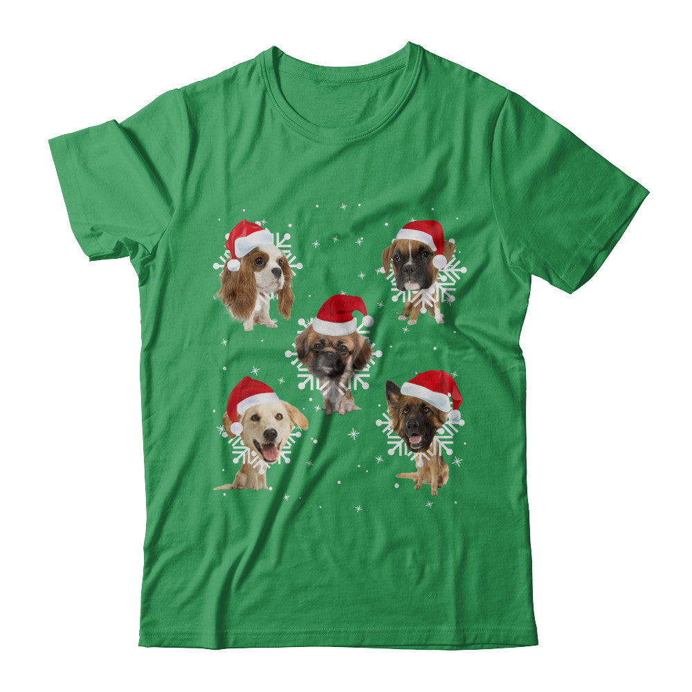 Cute Dog's Christmas Snowflakes Cat Claus T-Shirt & Sweatshirt | Teecentury.com