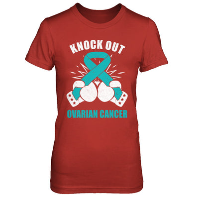Boxing knock out Ovarian Cancer Awareness Support T-Shirt & Hoodie | Teecentury.com