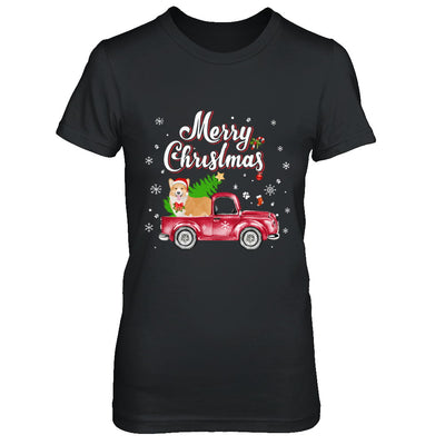 Corgi Rides Red Truck Christmas Pajama T-Shirt & Sweatshirt | Teecentury.com