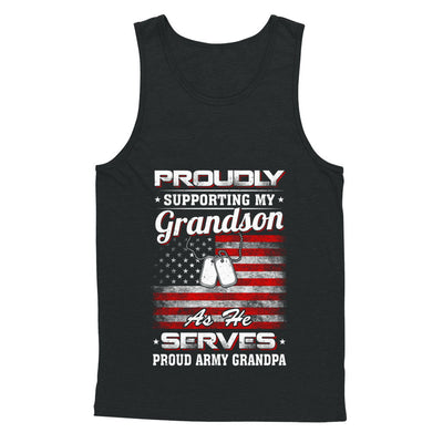 Supporting My Grandson As He Serves Proud Army Grandpa T-Shirt & Hoodie | Teecentury.com