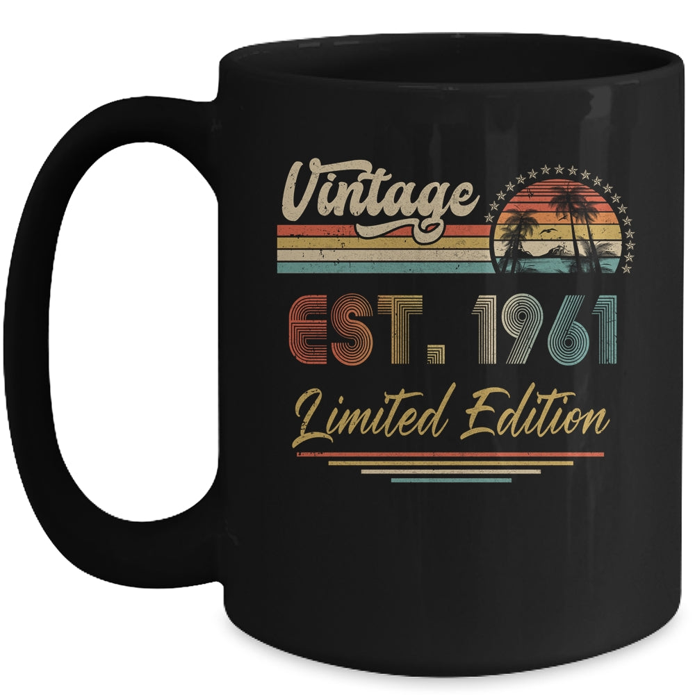 61 Year Old Vintage 1961 Limited Edition 61th Birthday Mug Coffee Mug | Teecentury.com
