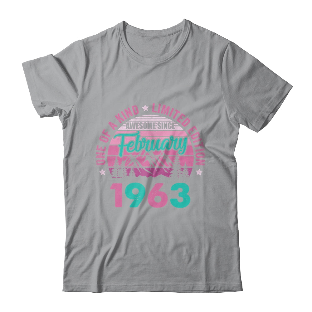 60 Years Old Awesome Since February 1963 60th Birthday Women Shirt & Tank Top | teecentury