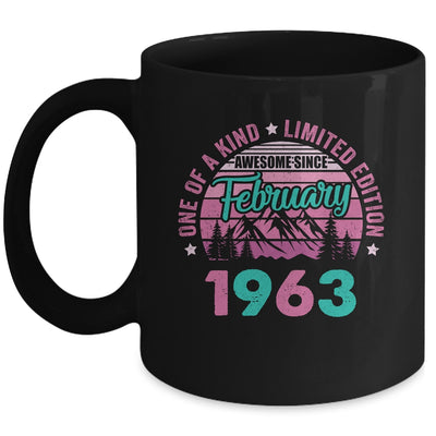 60 Years Old Awesome Since February 1963 60th Birthday Women Mug | teecentury